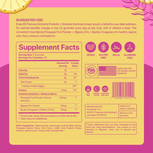 Slippery Kitty Feminine Probiotic Gummies