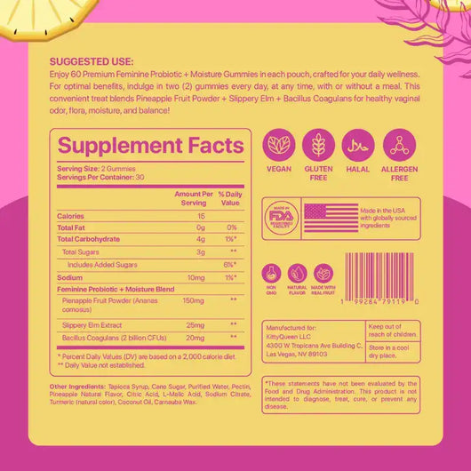 Slippery Kitty Feminine Probiotic Gummies