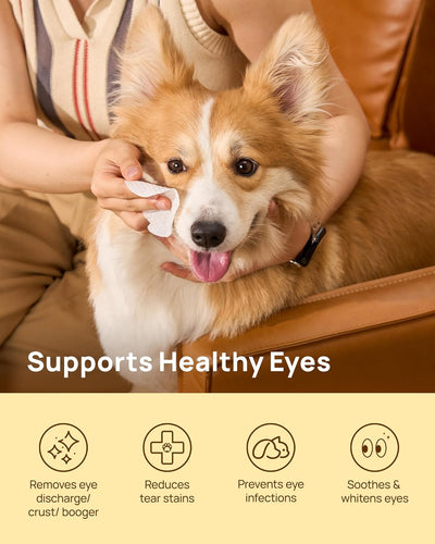 Eye Wipes for Dogs & Cats (100 Wipes)