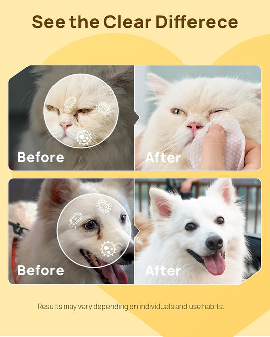 Eye Wipes for Dogs & Cats (100 Wipes)