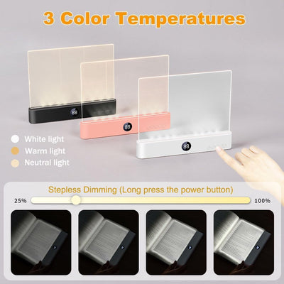 3 Color LED Reading Light With Timer