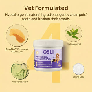 Dental Finger Wipes for Dogs & Cats (50 Gloves)