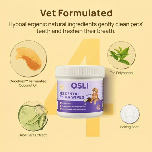 Dental Finger Wipes for Dogs & Cats (50 Gloves)