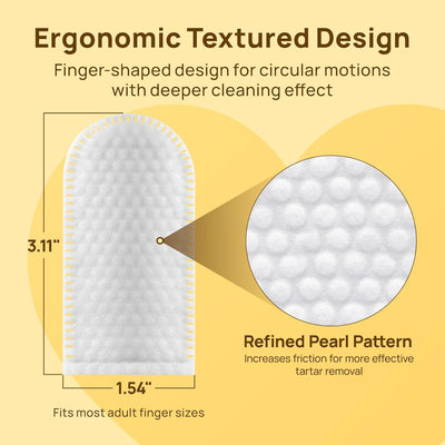 Dental Finger Wipes for Dogs & Cats (50 Gloves)