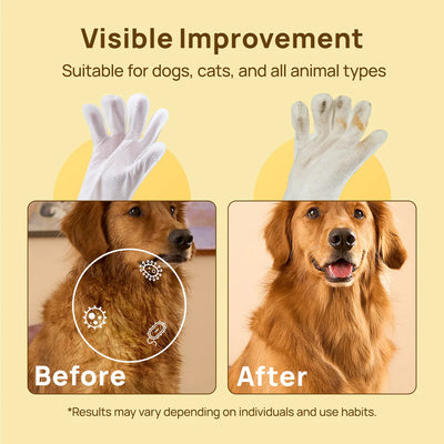 Cleaning Deodorizing Glove Wipes for Dogs & Cats (12 Gloves)