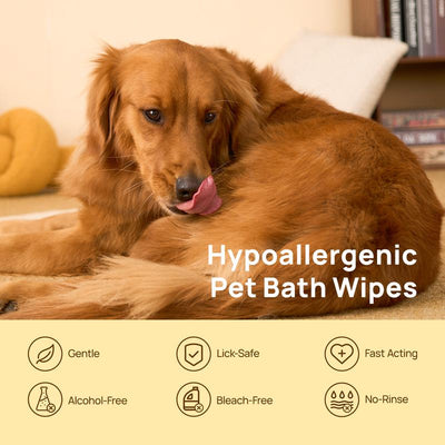 Cleaning Deodorizing Glove Wipes for Dogs & Cats (12 Gloves)